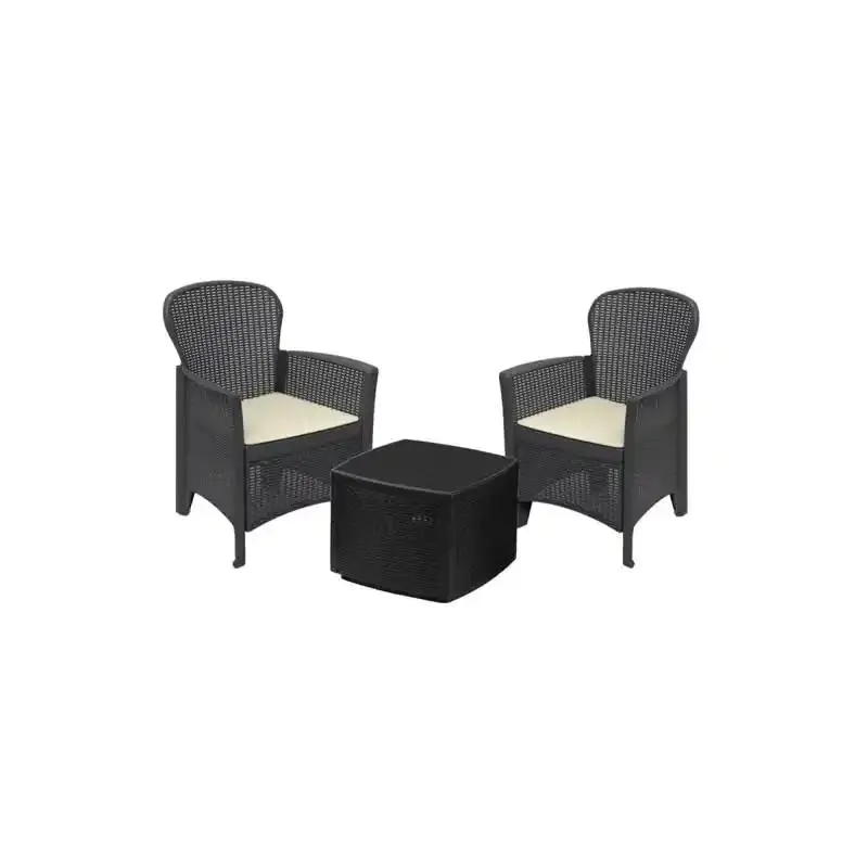 Baštenski set Rama antracit Linea Rattan