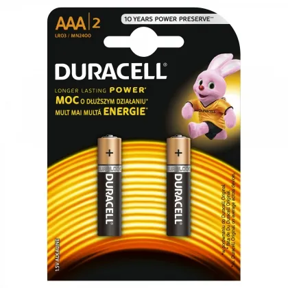 Baterije AAA alkalne LR03 Duracell Basic duralock 508186 1/2