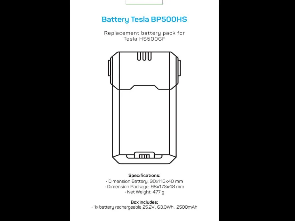 Batterry pack TESLA HS500GF/Baterije za usisivač