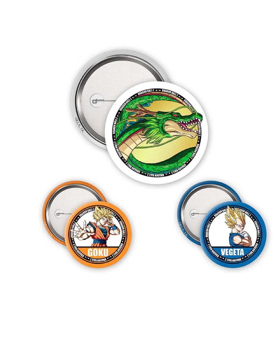 Bedževi Abystyle - Dragon Ball - Goku Vegeta Shenron - Badge Pack