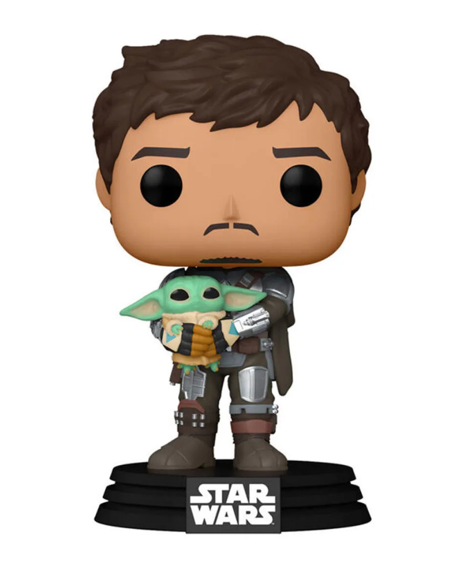 Bobble Figure Star Wars Pop! - The Mandalorian With Grogu