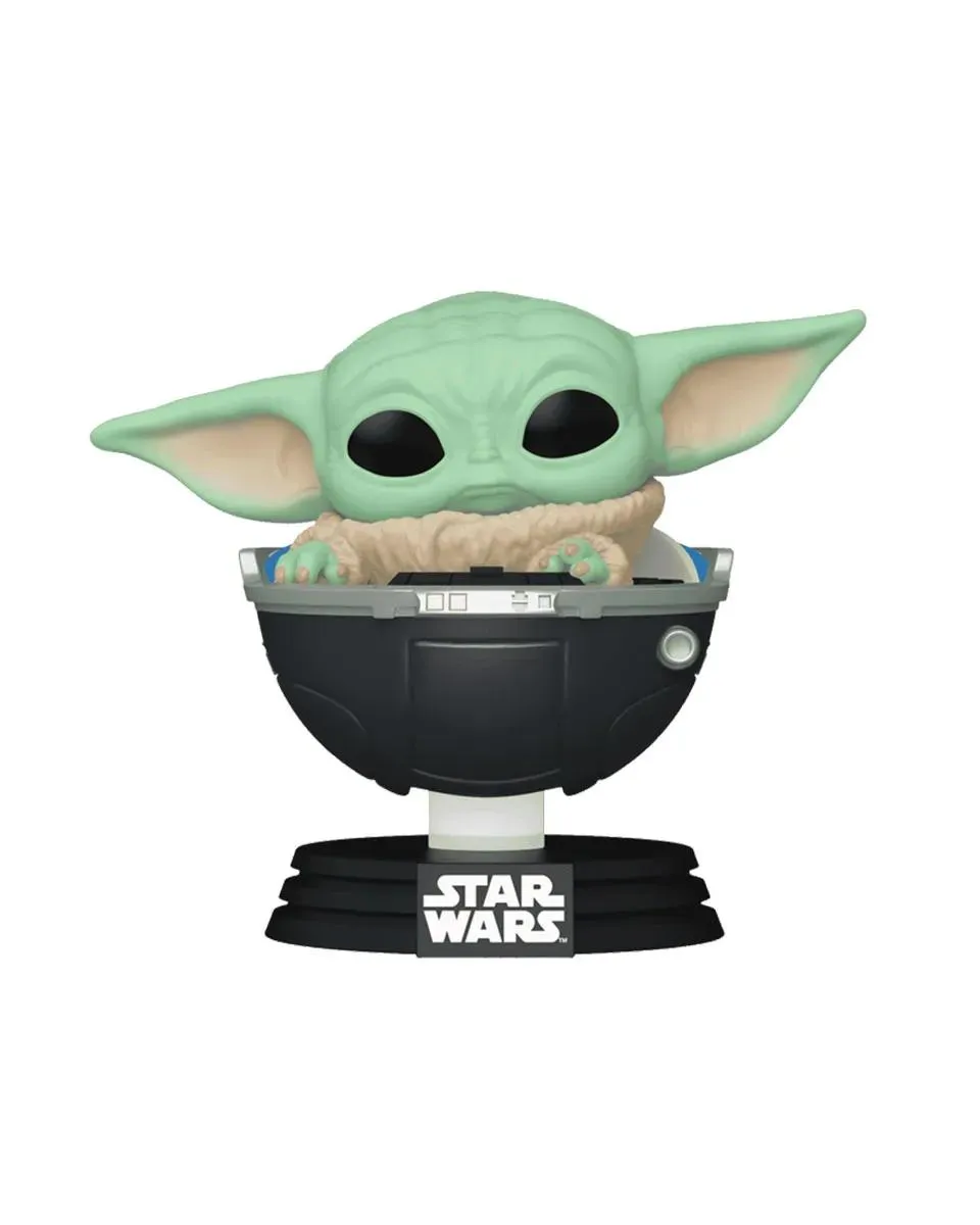 Bobble Figure Star Wars - The Mandalorian Pop! -  Grogu In Hovering Pram