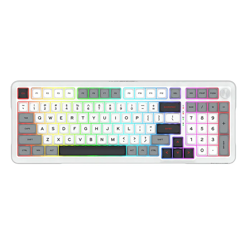 Bragi Pro K688 Wired/2.4G/BT Mechanical Keyboard White
