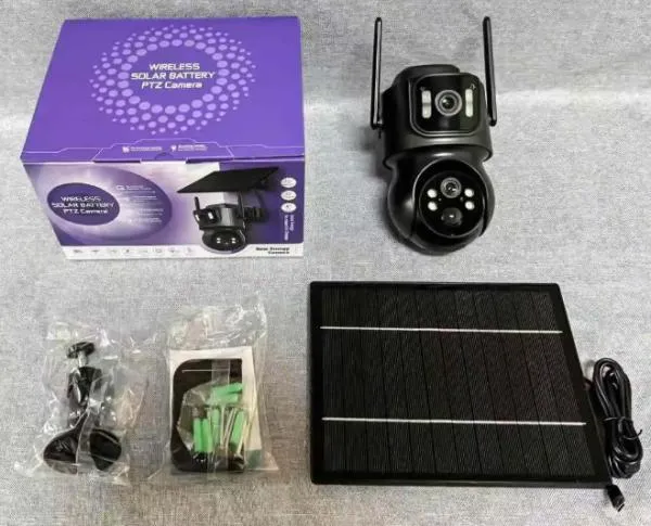 CAM-IP4MP-TQ7 GMB kamera 4MP(2mp+2mp) H.265 EU Solar Camera 2 Inch ICSEE App 2.8mm IP66