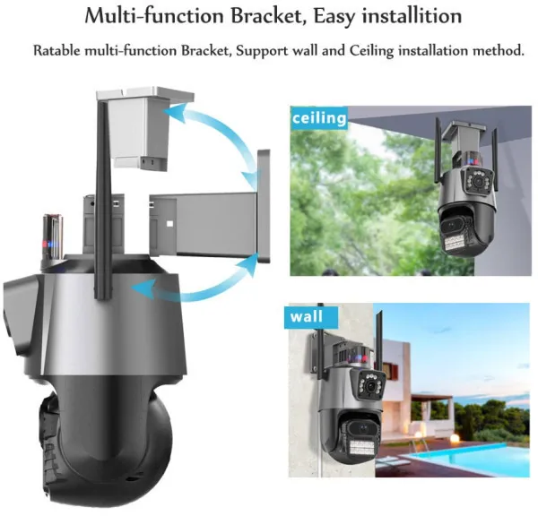 CAM-IP6MP-EP11-QQ GMB kamera 6 mpix microSD iCSee xmeye pro app Two-way voice PTZ ip66 2.8mm+3.6mm