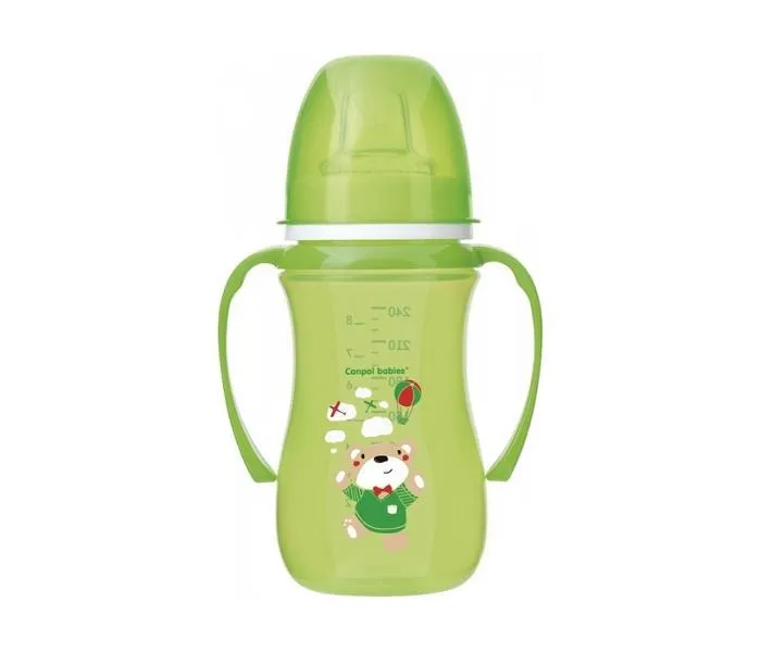 CANPOL BABIES SOLJA 35/208 EASY START - COLORFUL ANIMALS 240ML - ZELENA