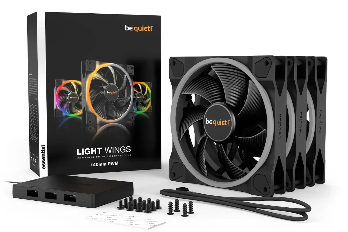 Case Cooler Triple-Pack Be Quiet Light Wings ARGB LED 140mm PWM BL078