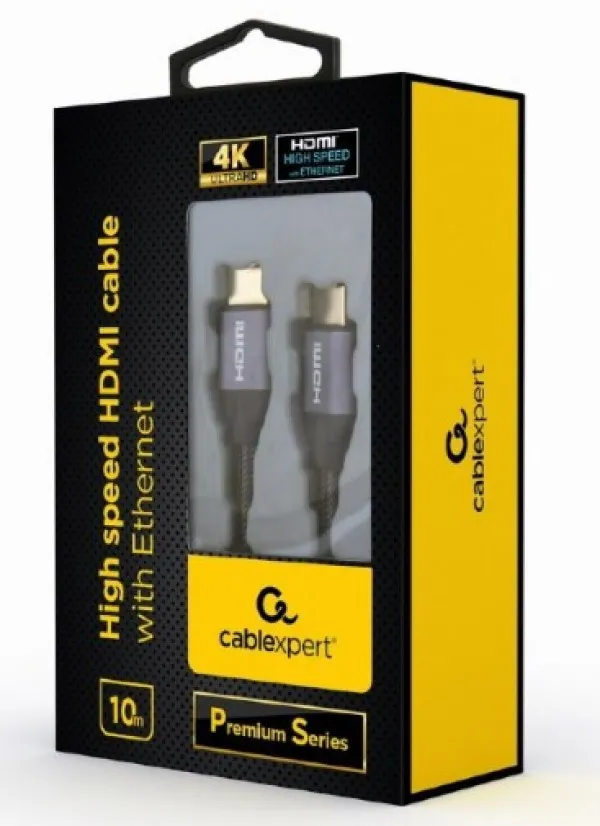 CCBP-HDMI-10M Gembird HDMI kabl High speed ethernet support 3D/4K TV Premium Series 10m  blister