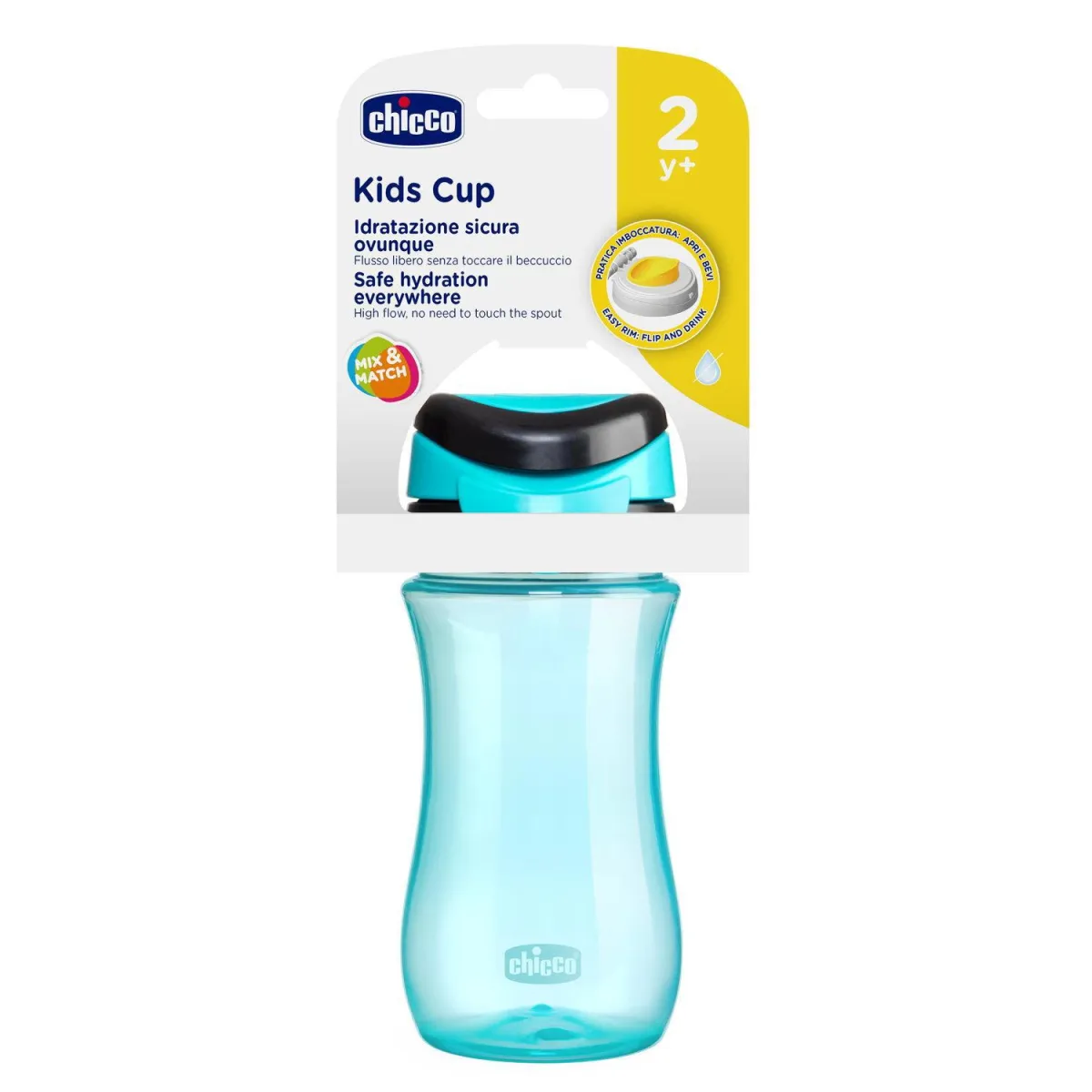 CHICCO  ČAŠA SA PREKLOPNOM RUČKOM 350ML24M+PLAVA