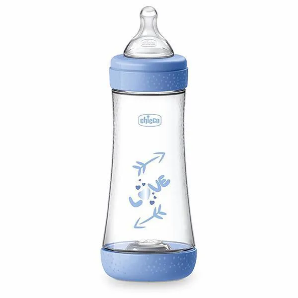 CHICCO P5 PLASTIČNA FLAŠICA300MLSILIKONDEČ.