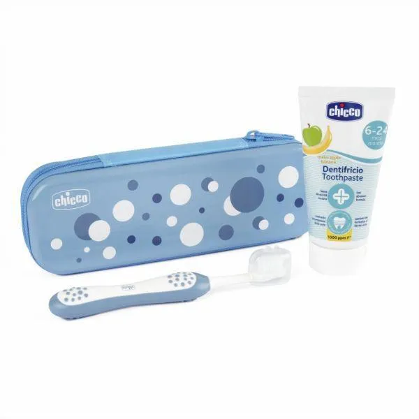 CHICCO SET ZA PRANJE ZUBA 6M+PLAVI