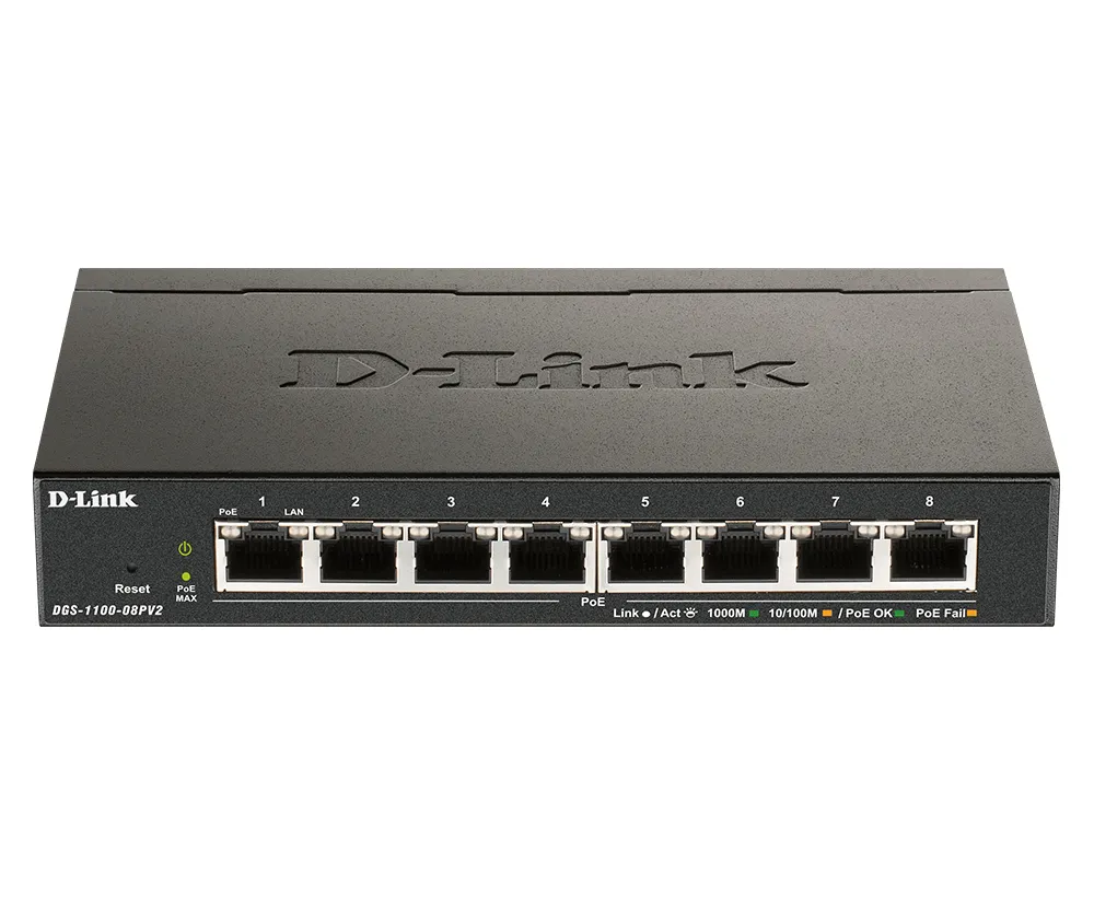 D-Link DGS-1100-08PV2 PoE switch 8-portni