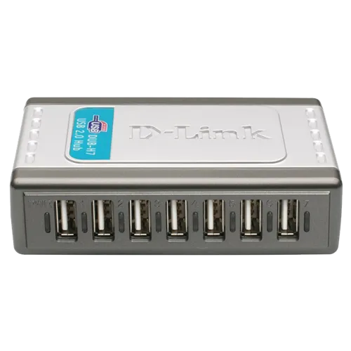 D-LINK USB hub USB 2.0 sa 7 porta - DUB-H7  7x USB-A 2.0 USB 2.0 - B Crna