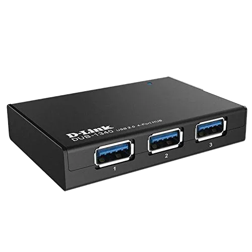 D-LINK USB hub USB 3.0 4port - DUB-1340  4 x USB-A 3.0   USB 3.0 Micro-B Crna