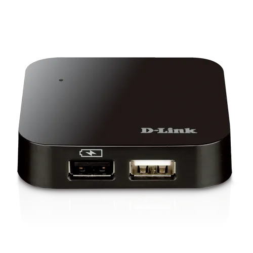 D-LINK USB hubUSB 2.0 4 port - DUB-H4  4 x USB-A 2.0 USB 2.0 Mini Crna