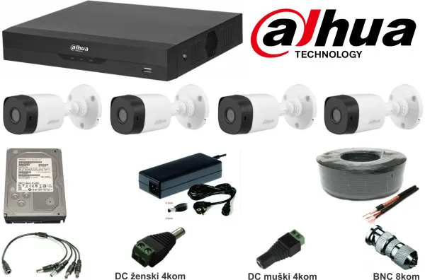 Dahua SET-01 * 4 kamere + DVR FULL HD 3TB - NAJPRODAVANIJI