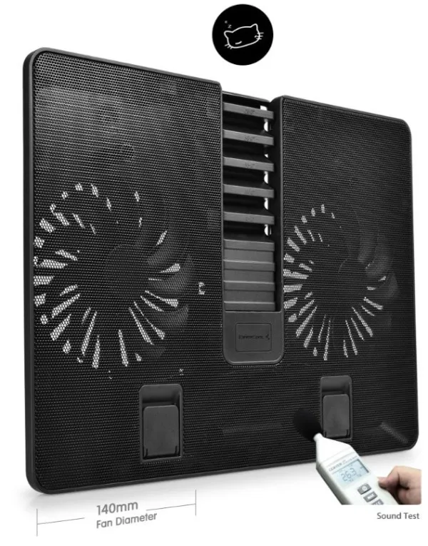 DeepCool U PAL Hladnjak za laptop 15.6 2x140mm.Fan 1000rpm 92CFM 26dB 390x280x27mm USB3.0 (postolje