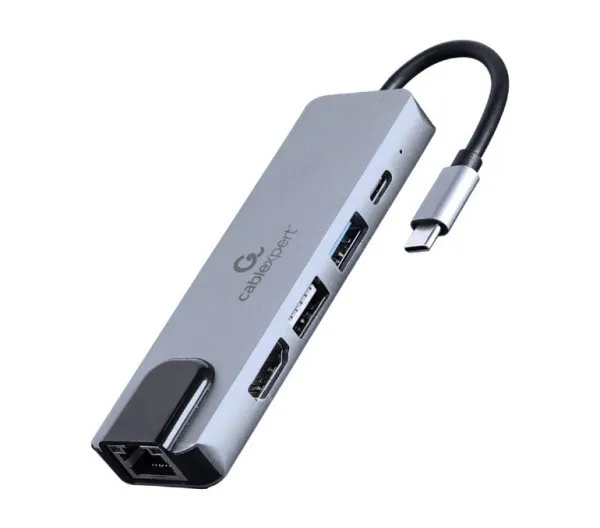 Docking station Cablexpert A-CM-COMBO5-04 USB-C - HDMI/2xUSB/PD/LAN