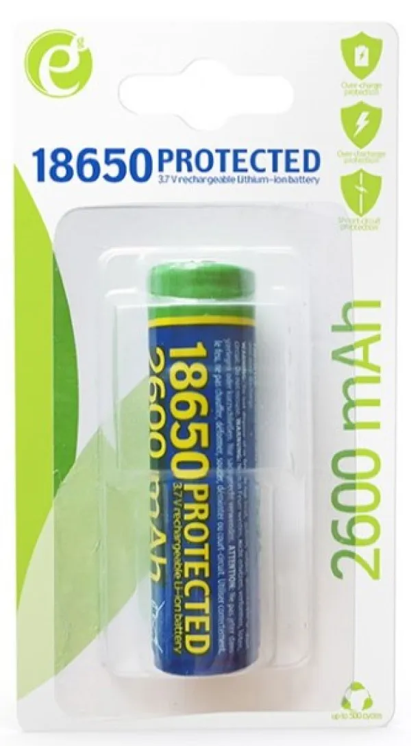 EG-BA-18650/2600 ENERGENIE Lithium-ion 18650 battery protected 2600 mAh