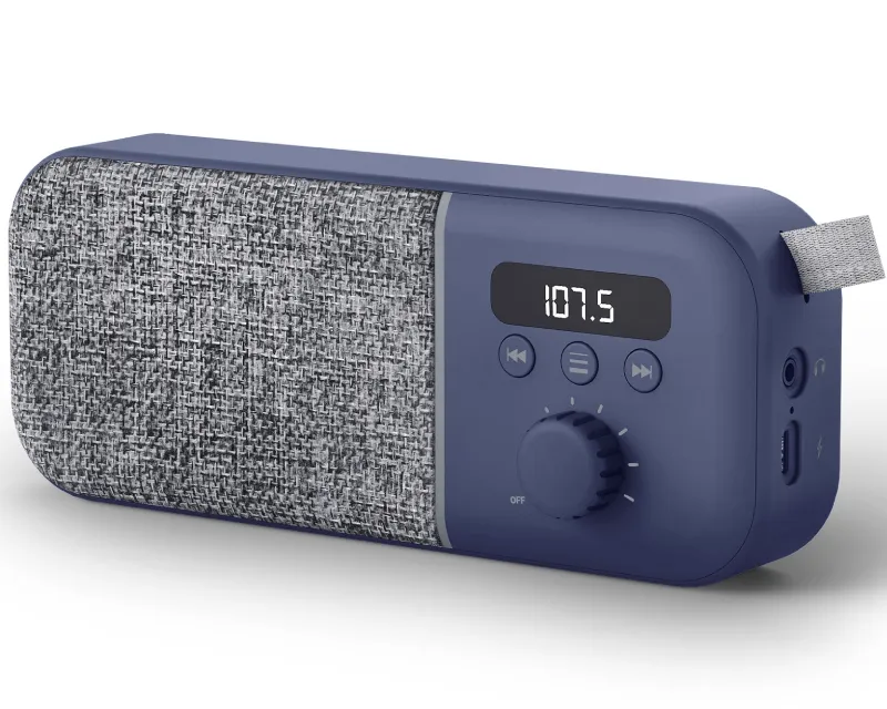 Fabric Box Radio Navy