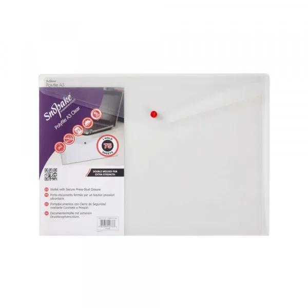Fascikla pismo Snopake Polyfile A3 prozirna