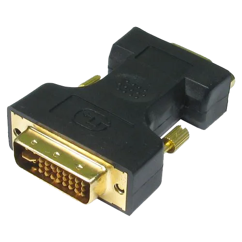 FAST ASIA adapter-konverter DVI-I na VGA (m/ž) (Crni)  DVI-I - muški VGA - ženski