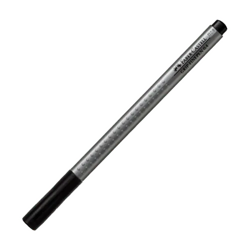 Flomaster FABER-CASTELL Liner Grip Finepen 151699 (Crni)  Crna 0.4 mm Metalni vrh 10 kom