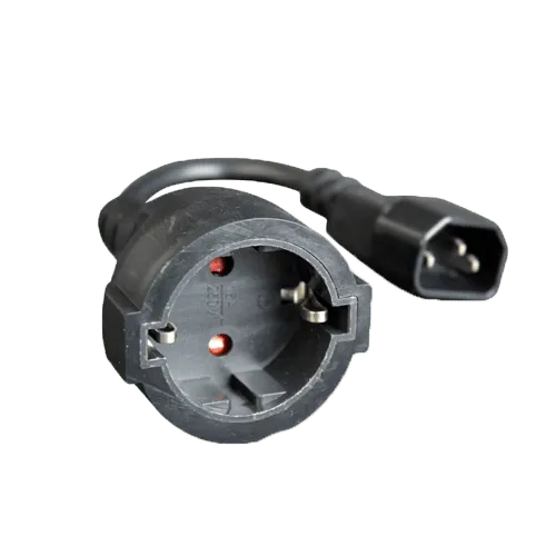 GEMBIRD C14 m na šuko f (Crna)- PC-SFC14M-01  Adapter Naponski C14 Šuko CEE7 ženski 0.15m