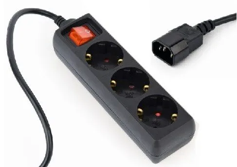 GEMBIRD EG-PSU3-01 UPS naponski kabl 3 Shuko uticnice 16A C14 plug