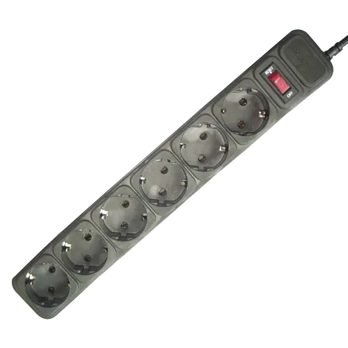 GEMBIRD produžni kabl 6 utičnica 5m (Crni) - SPG6-B-15  6 utičnica