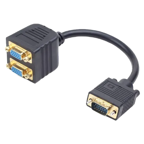 GEMBIRD VGA spliter na 2xVGA kabl (m/ž) 0.2m (Crni) - CC-VGAX2-20CM  VGA 2x VGA m/ž-ž Crna