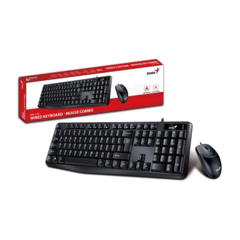 GENIUS Žična tastatura i miš KM-170 USB SRB
