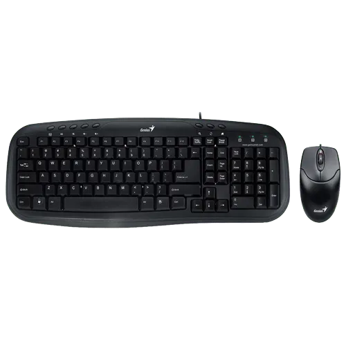 GENIUS Žična tastatura i miš SMART KM-200 (Crna)  USB Membranski tasteri SRB (YU)