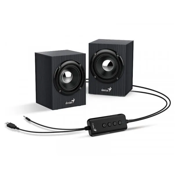 GENIUS Zvučnici SP-HF385BT Wood Black Gray