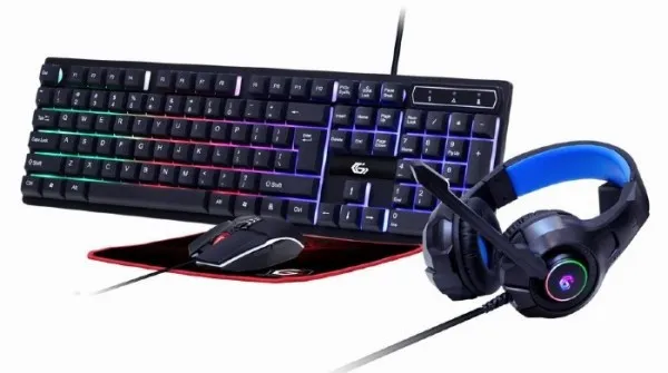 GGS-UMGL4-02 Gembird 4-in-1 Gejmerski set Ghost tastatura mis slusalice i podloga