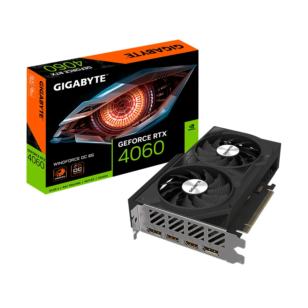 Gigabyte GeForce RTX 4060 WINDFORCE OC (GV-N4060WF2OC-8GD) grafička kartica 8GB GDDR6 128bit