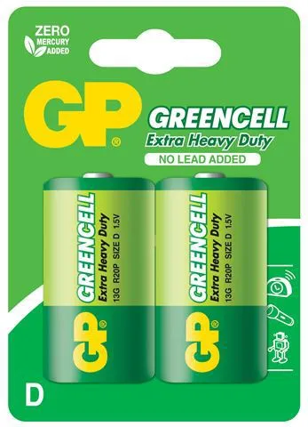 GP baterije R20-U2 D Zinc Carbon