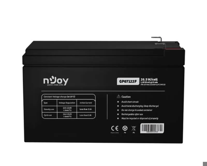 GP07122F baterija za UPS 12V 7Ah (BTVACGUOBTG2FCW01B)