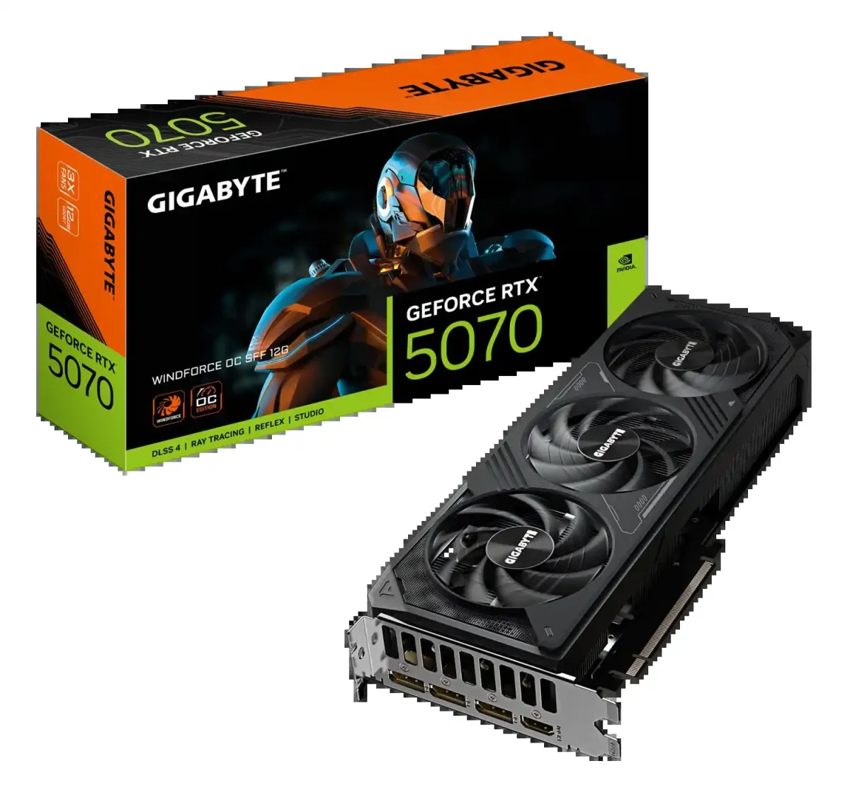 Graficka karta Gigabyte GeForce RTX 5070 Windforce OC  GDDR7 12GB 192bit 3xDP/HDMI