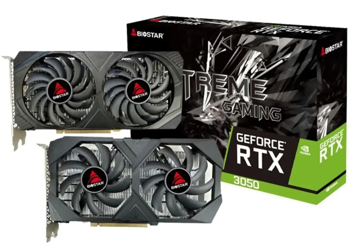 Grafička karta Biostar GeForce RTX 3050 GDDR6 6GB 96 bit  DVI/DP/HDMI