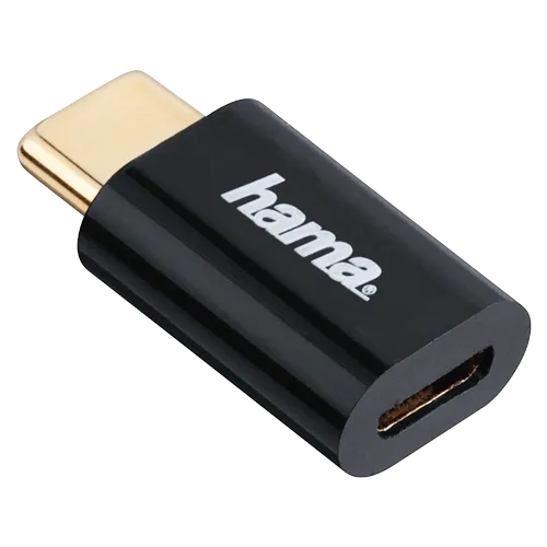 HAMA MicroUSB na USB-C adapter 178399  Adapter Micro USB ženski USB-C Crna
