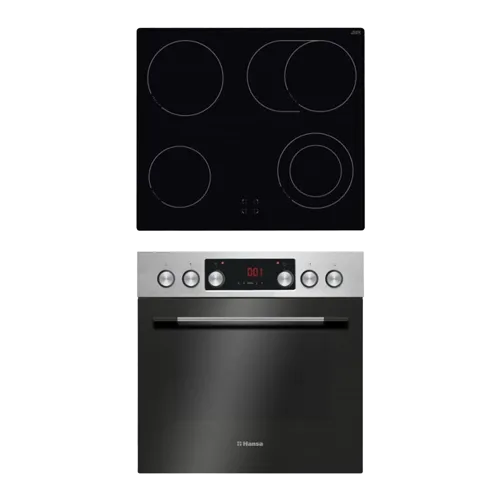 HANSA Ugradni set BCCI64561  Ugradna ploča i rerna A Crna/Inox