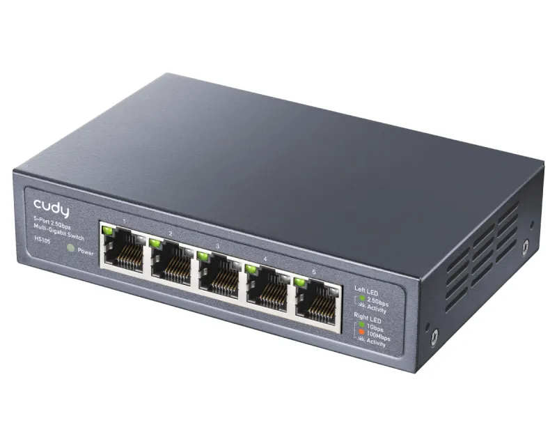 HS105 5-Port 2.5G Desktop Metal Switch