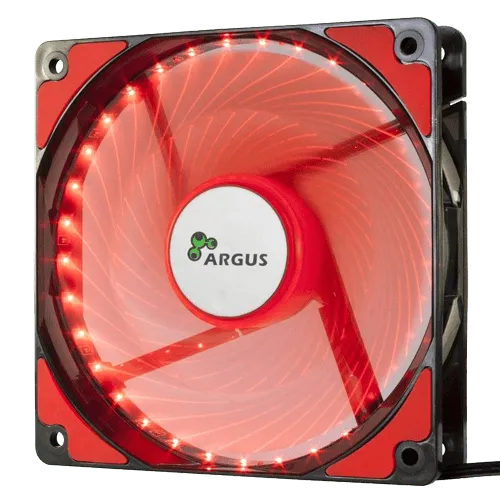 INTER-TECH ventilator ARGUS L-12025 (Crveni) - 88885413  Ventilator Vazdušno hlađenje 120 x 120 x 25 mm