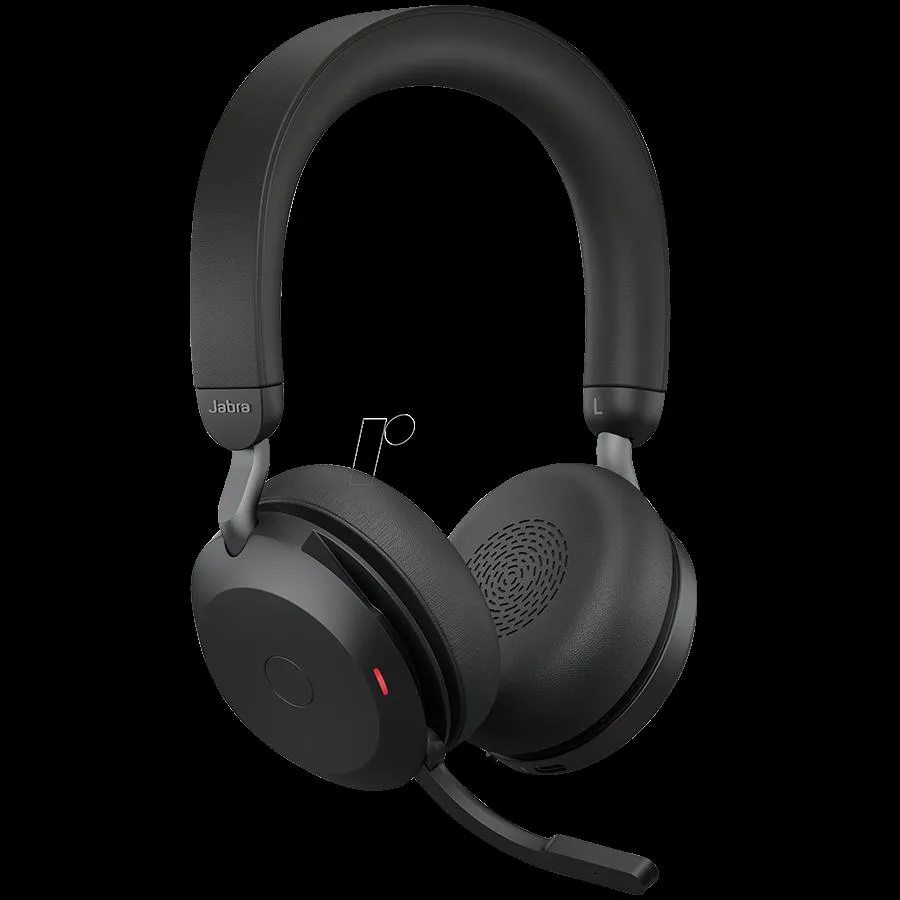 JABRA EVOLVE2 75 Link380a UC Stereo Stand Black EVOLVE2 75 headset Black UC Link 380 BT adapter USB-A UC EVOLVE2 75 Deskstand USB-A1.2m USB-C to USB-A cable carry pouch warranty and warning (safety leaflets)
