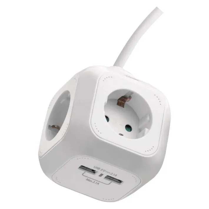 Kabl produžni sa 2xUSB 19m/4R kocka Emos P04219GU