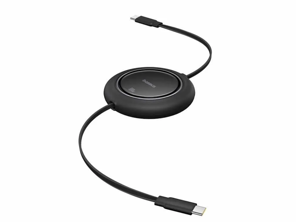 Kabl za brzo punjenje BASEUS Free2Pull Mini Retracable/USB-C to USB-C/100W/1.5m/crna