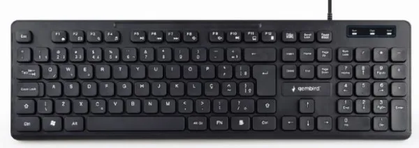 KB-MCH-04 * Gembird Multimedijalna tastatura chocolate USB US layout Slim black (399)