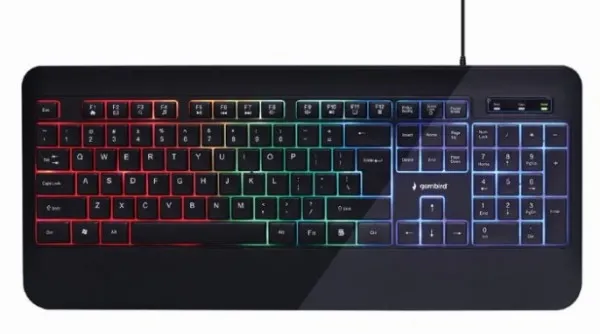 KB-UML-03 Gembird Rainbow multimedijalna tastatura sa pozadinskim osvetljenjem US layout USB