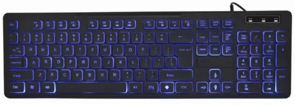 KB-UML3-02 Gembird LED multimedijalna tastatura sa pozadinskim osvetljenjem US layout USB